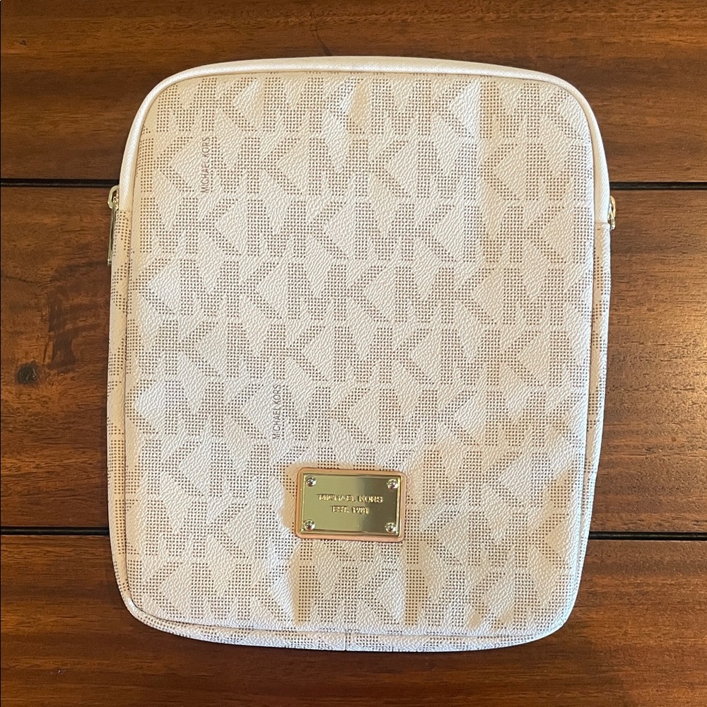 Michael Kors Cream Monogram Tablet Case